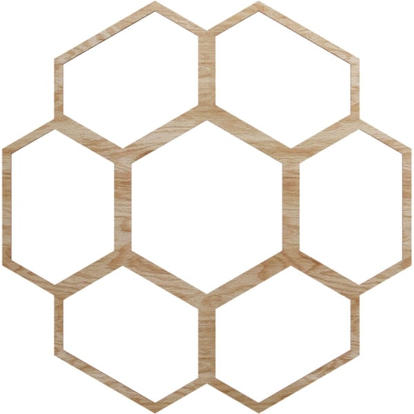Ekena Millwork Florin Wood Fretwork Pierced Ceiling Medallion, Red Oak, 30"OD x 10 1/2"ID x 3/8"T CMWP30X30X0375FORO - main